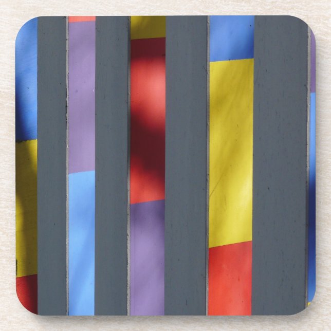 Multicolour Striped Artistic Cloth Coaster (Front)