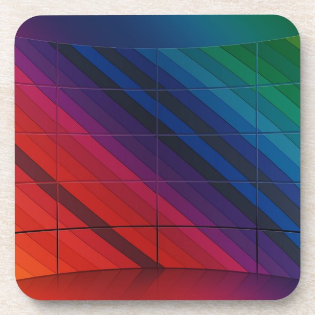 Multicolour Transition With Grid Coaster (Front)