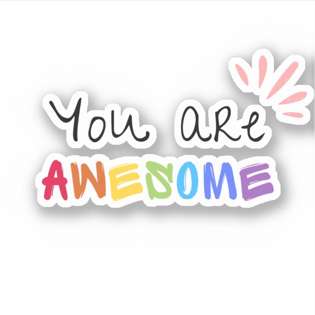 Multicolour Vibrant Positive Words (Front)