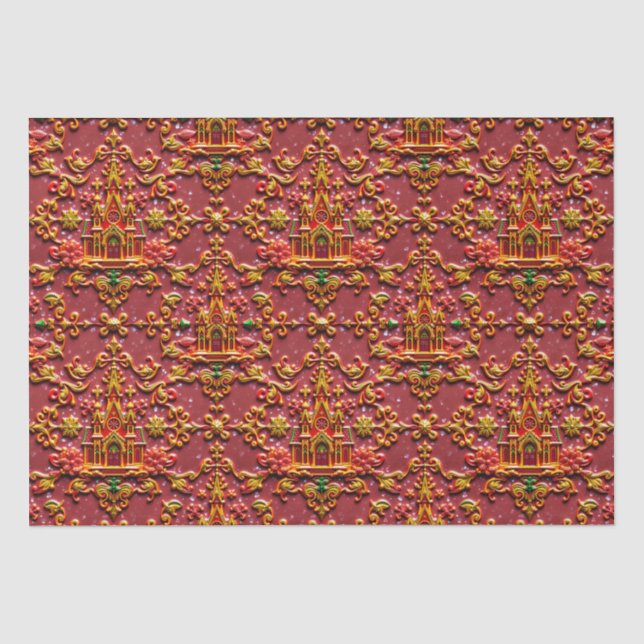 ~ Multicoloured Christmas Wrapping ~  Tissue Paper (Front)