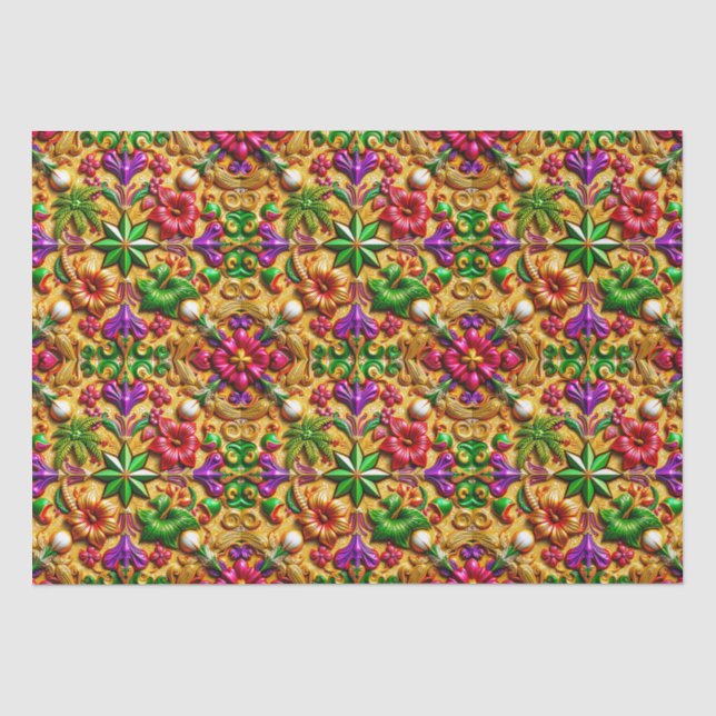 ~ Multicoloured Christmas Wrapping ~  Tissue Paper (Front)