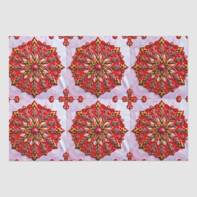 ~ Multicoloured Christmas Wrapping ~  Tissue Paper (Front)