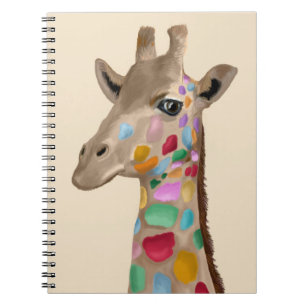 MultiColoured Giraffe Spiral Notebook