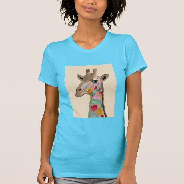 MultiColoured Giraffe T-Shirt (Front)