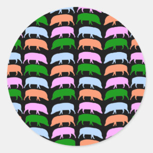 Multicoloured Hogs Sticker
