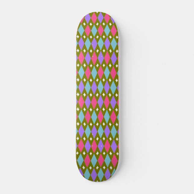 Multicoloured Honeycomb Skateboard (Front)