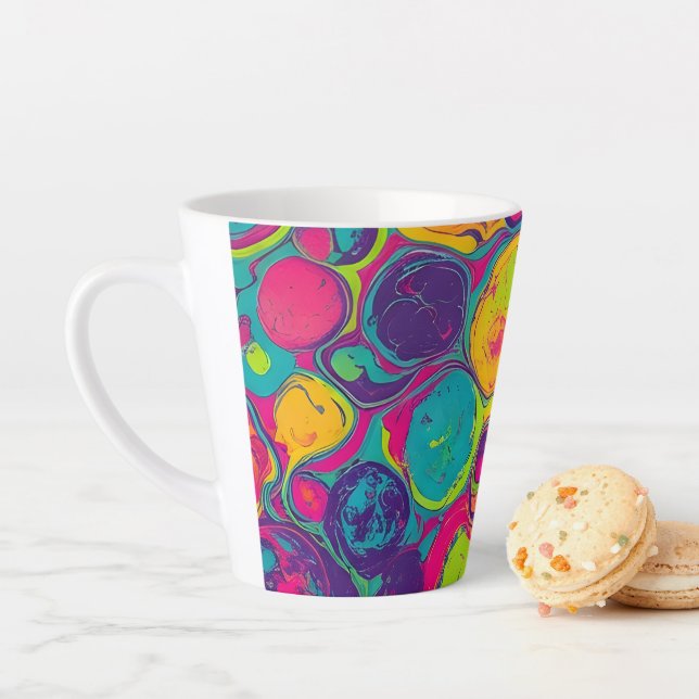 Multicoloured  latte mug (In Situ)
