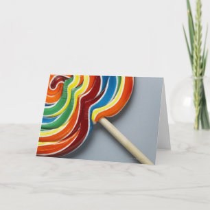 Multicoloured lollipop card