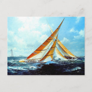Multicoloured sails postcard