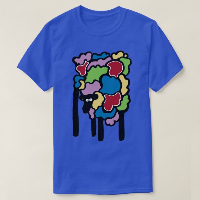 Multicoloured Sheep T-Shirt (Design Front)
