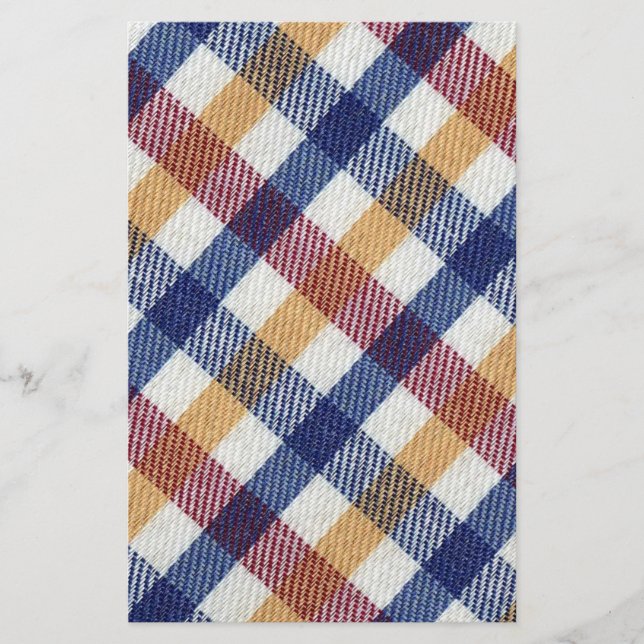 Multicoloured Tartan Pattern Stationery (Front)