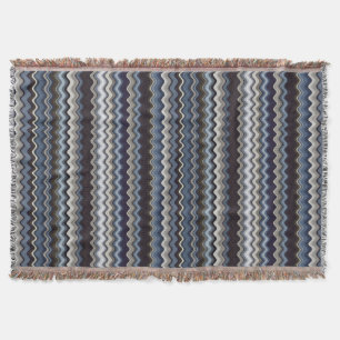 Multicoloured Wavy Pattern Throw Blanket