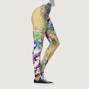 Multicolours liquify leggings