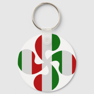 Multicouleur Basque Cross Key Ring
