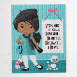 Multicultural Beautiful and Brave Girl Jigsaw Puzz Jigsaw Puzzle<br><div class="desc">Personalised Multicultural Puzzle with positive affirming message for children. Please check out more of my personalised gifts.</div>