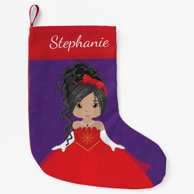 Multicultural Princess Christmas Stocking (Front)