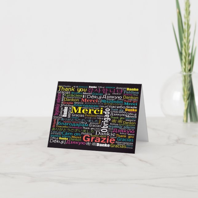 Multicultural Thank You or Blank Note Card (Front)