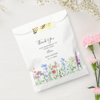 Multihued Wildflower Baby Shower Celebration Favour Bags