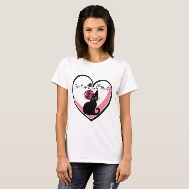 Multilingual Cat Shirt (Front Full)
