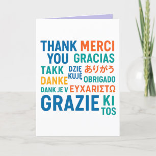 🌍 “Multilingual Gratitude” Card