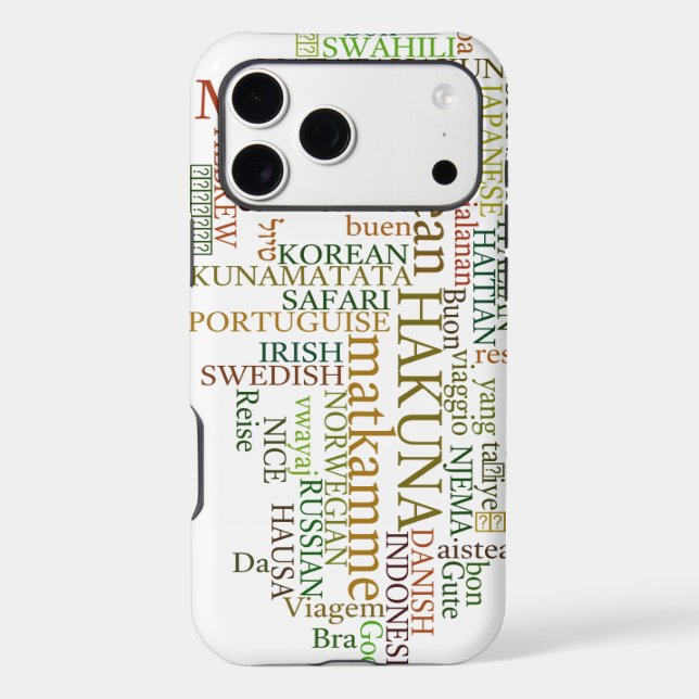 Multilingual Hakuna Matata Global Word Cloud Art (Back)