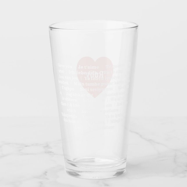 Multilingual Love Tumbler Dusty Pink Custom Design (Front)
