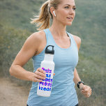 Multilingual Peace Typography with Pastel Hearts 710 Ml Water Bottle<br><div class="desc">Are you looking for a water bottle that has a positive message?  This water bottle says peace in French,  Spanish,  English,  Polish and Dutch with a colorful pattern of pastel hearts.</div>