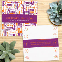 Multilingual Thank You Business Loyalty Punch