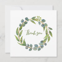 Multilingual Wreath Thank You Cards