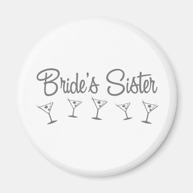 MultiMartini-BridesSister-grey Magnet (Front)