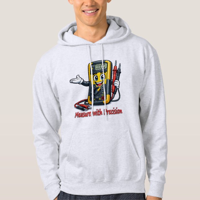 Multimeter Cartoon Measure With Precision Hoodie (Front)