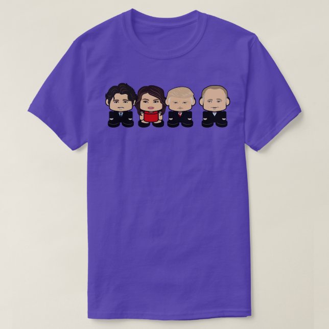 Multinational Side Eye POLITICOBOT Toy Robot T-Shirt (Design Front)