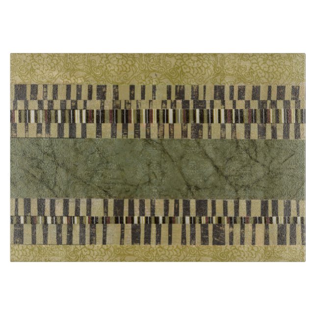 Multipatterned Panel Painting Cutting Board (Front)