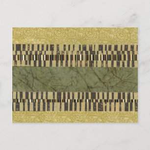 Multipatterned Panel Painting Postcard