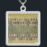 Multipatterned Panel Painting Silver Plated Necklace<br><div class="desc">A multipatterned panel painting,  created by Jennifer Goldberger. Dark green,  brown,  tan,  white and yellow are sprinkled liberally throughout this amazing work. Be sure to get your copy now!</div>