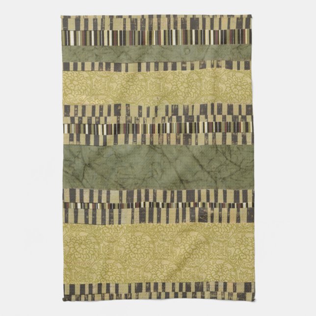 Multipatterned Panel Painting Tea Towel (Vertical)