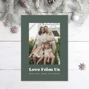 Multiphoto Love from Us Family Photo Holiday Card