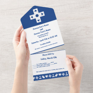 Multiplayer Mode in Blue All In One Invitation