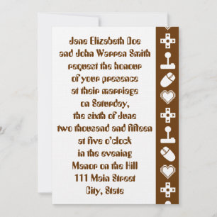 Multiplayer Mode in Chocolate Wedding Invitation