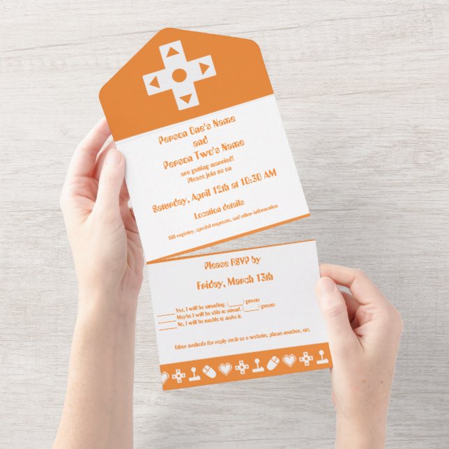 Multiplayer Mode in Orange All In One Invitation (Tearaway)