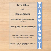 Multiplayer Mode in Periwinkle Acrylic Wedding