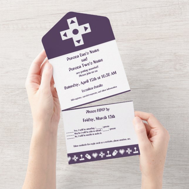 Multiplayer Mode in Purple All In One Invitation (Tearaway)