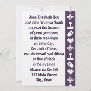 Multiplayer Mode in Purple Wedding Invitation