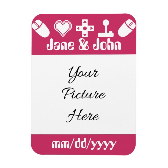 Multiplayer Mode in Raspberry Save-the-Date Magnet (Vertical)