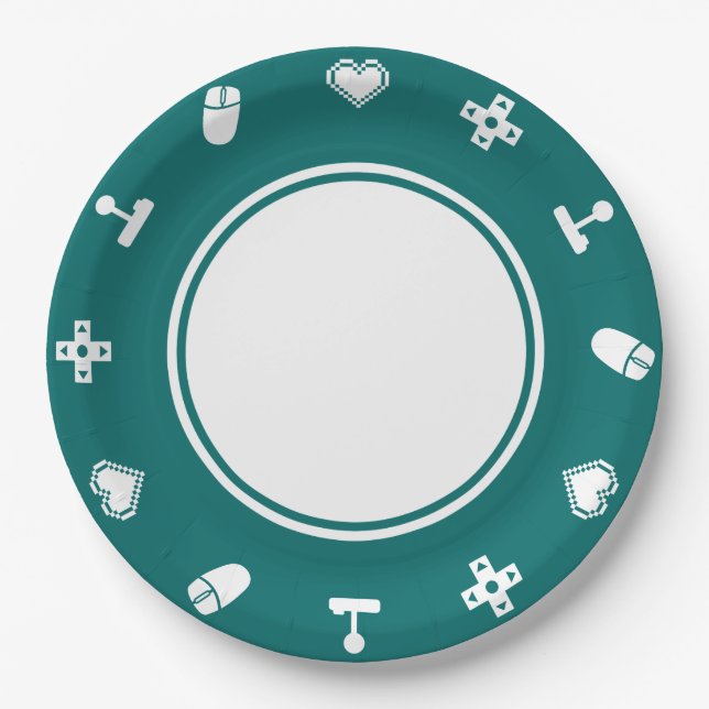 Multiplayer Mode in Teal Paper Plate (Front)