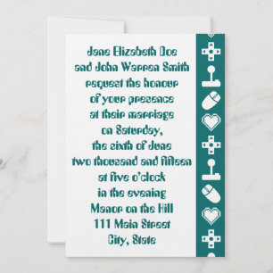 Multiplayer Mode in Teal Wedding Invitation