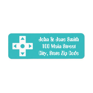 Multiplayer Mode in Turquoise Return Address Label
