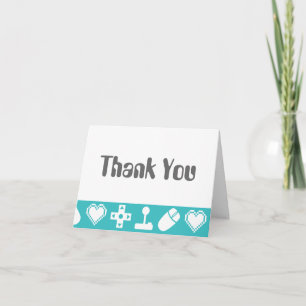 Multiplayer Mode in Turquoise Thank You Card
