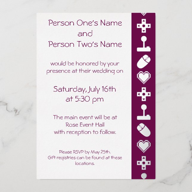 Multiplayer Mode in Wine Foil Invitation (Front)