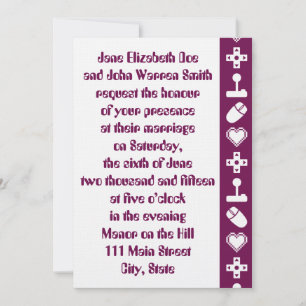 Multiplayer Mode in Wine Wedding Invitation